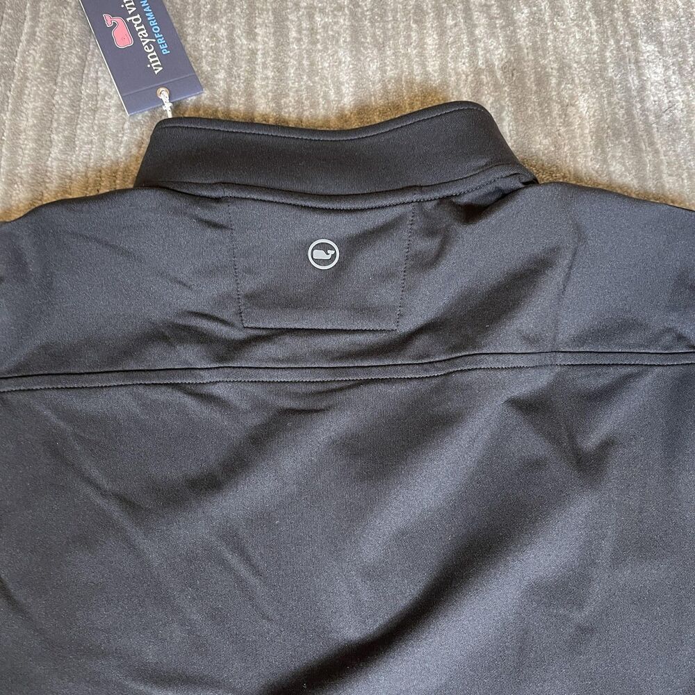 Vineyard Vines Grateful Dead Q-Zip Pullover Mens Medium Black Performance Golf - Picture 12 of 13